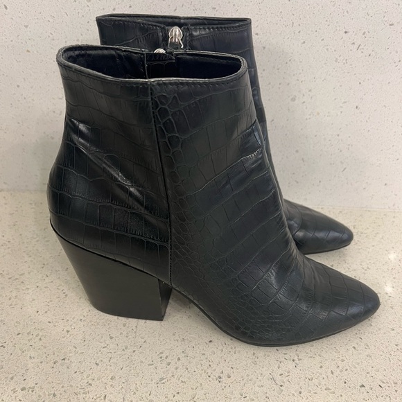 Dolce Vita Coltyn Crocodile Leather Ankle Boot - Picture 1 of 7